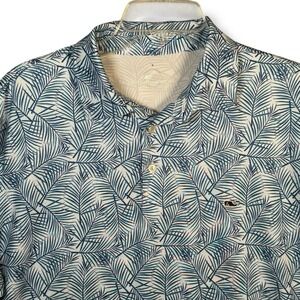VINEYARD Vines Mens On The Go Sankaty Golf Polo Large Swaying Palm Performance